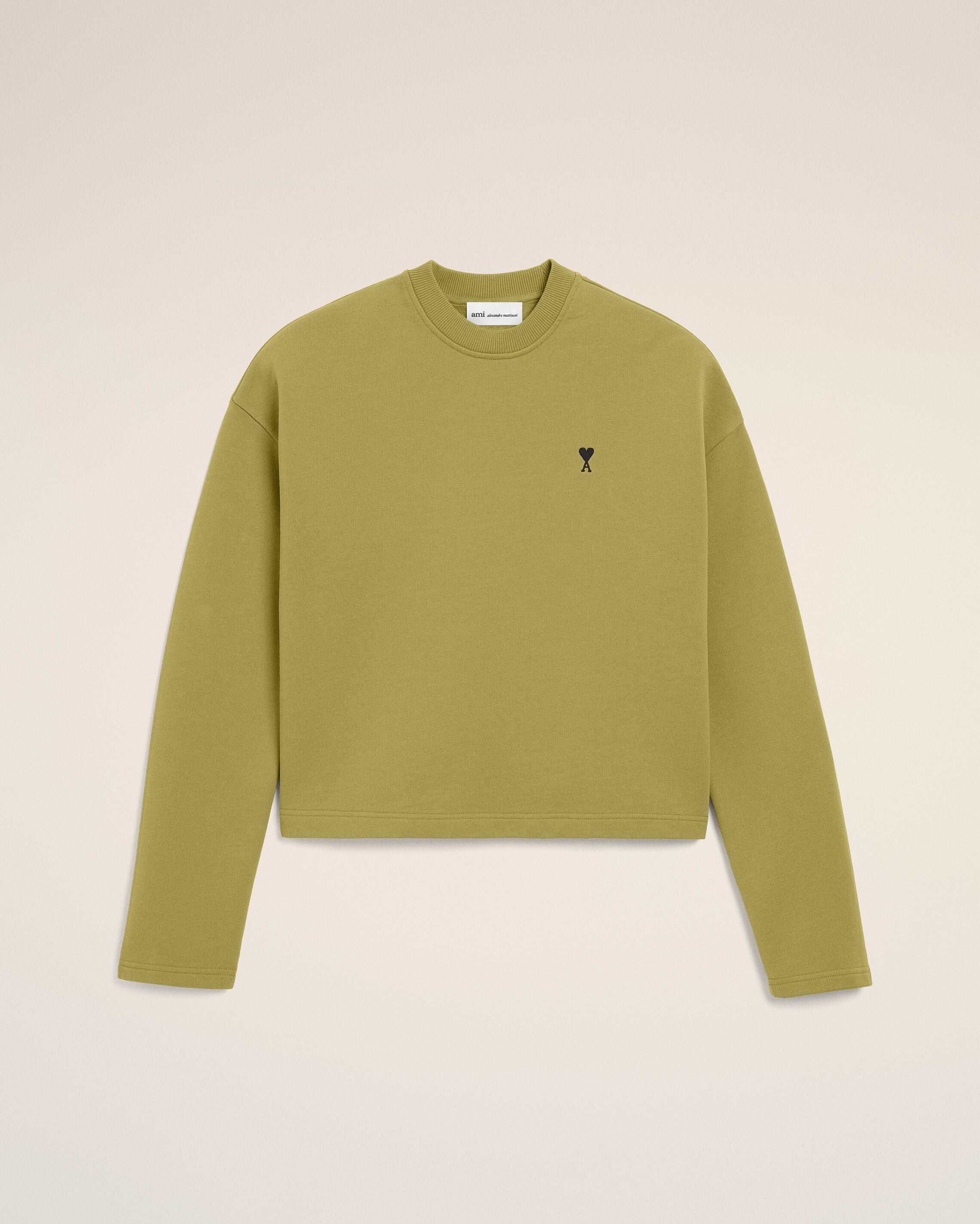 Moletom Curtinho de Algodão Verde Matcha Ami De Coeur | Ami Paris