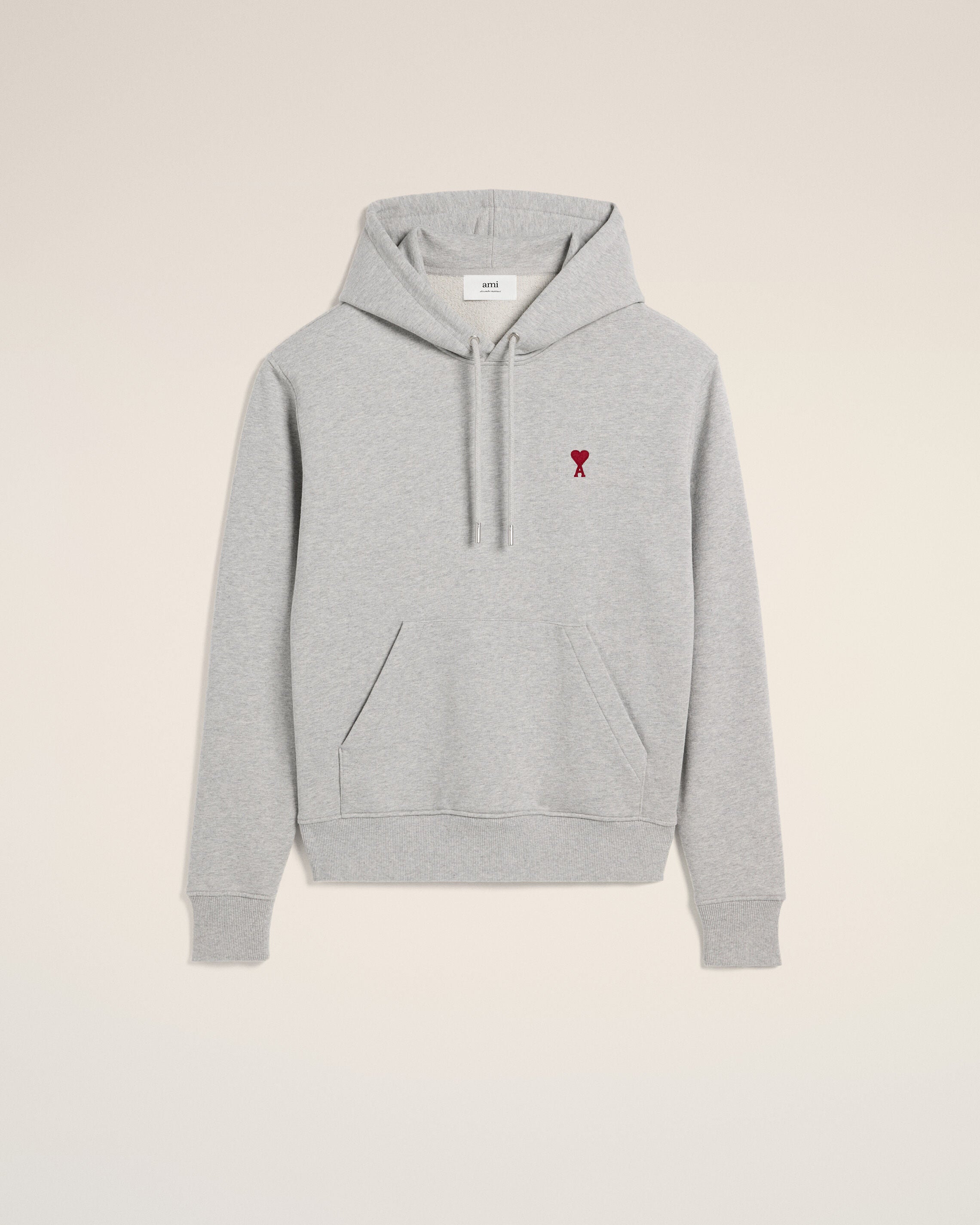 Moletom Ami de Coeur Cinza Heather Vermelho | AMI PARIS