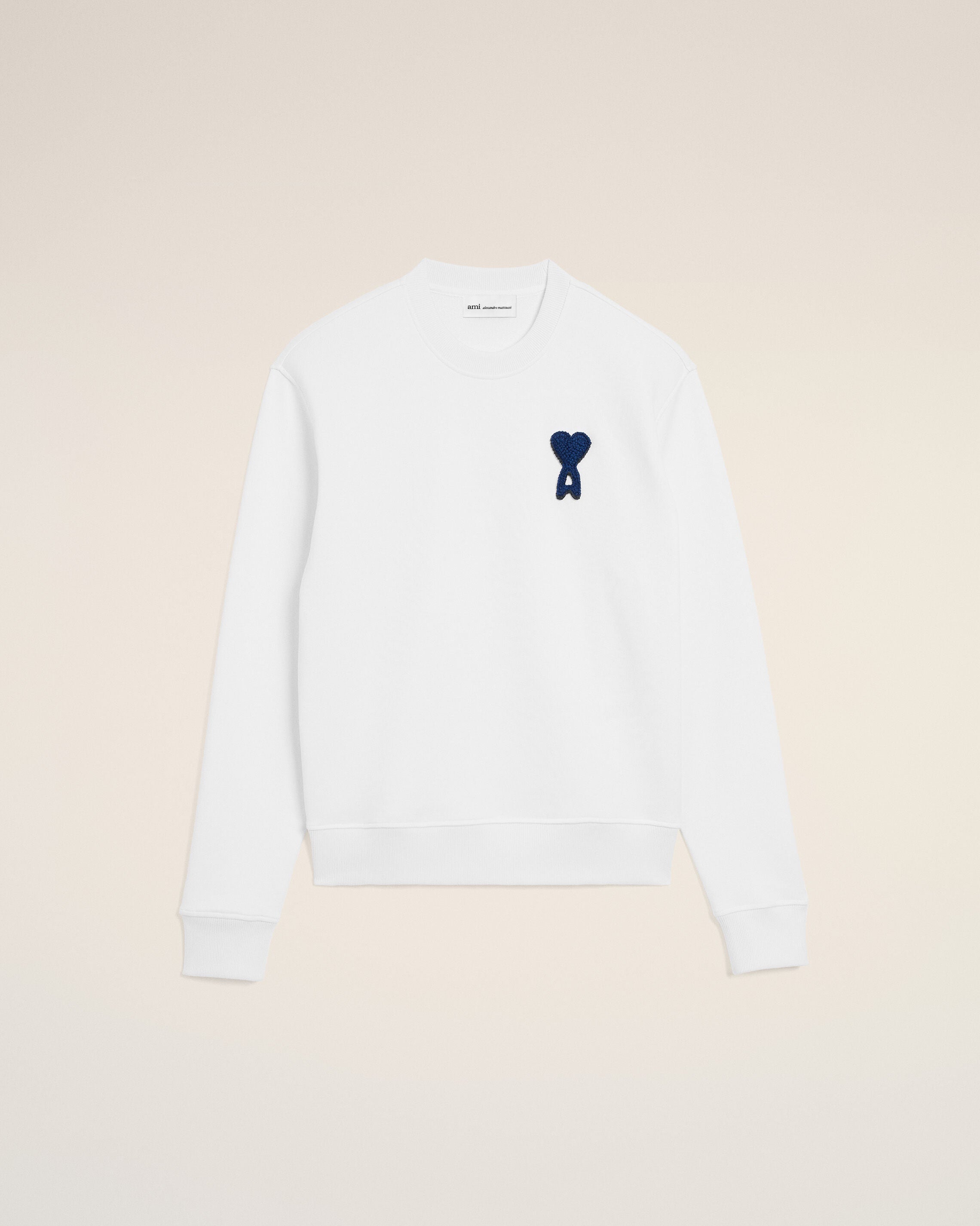Sweatshirt Ami De Coeur de Malha de Algodão Branco/Caneta Branca | Ami Paris