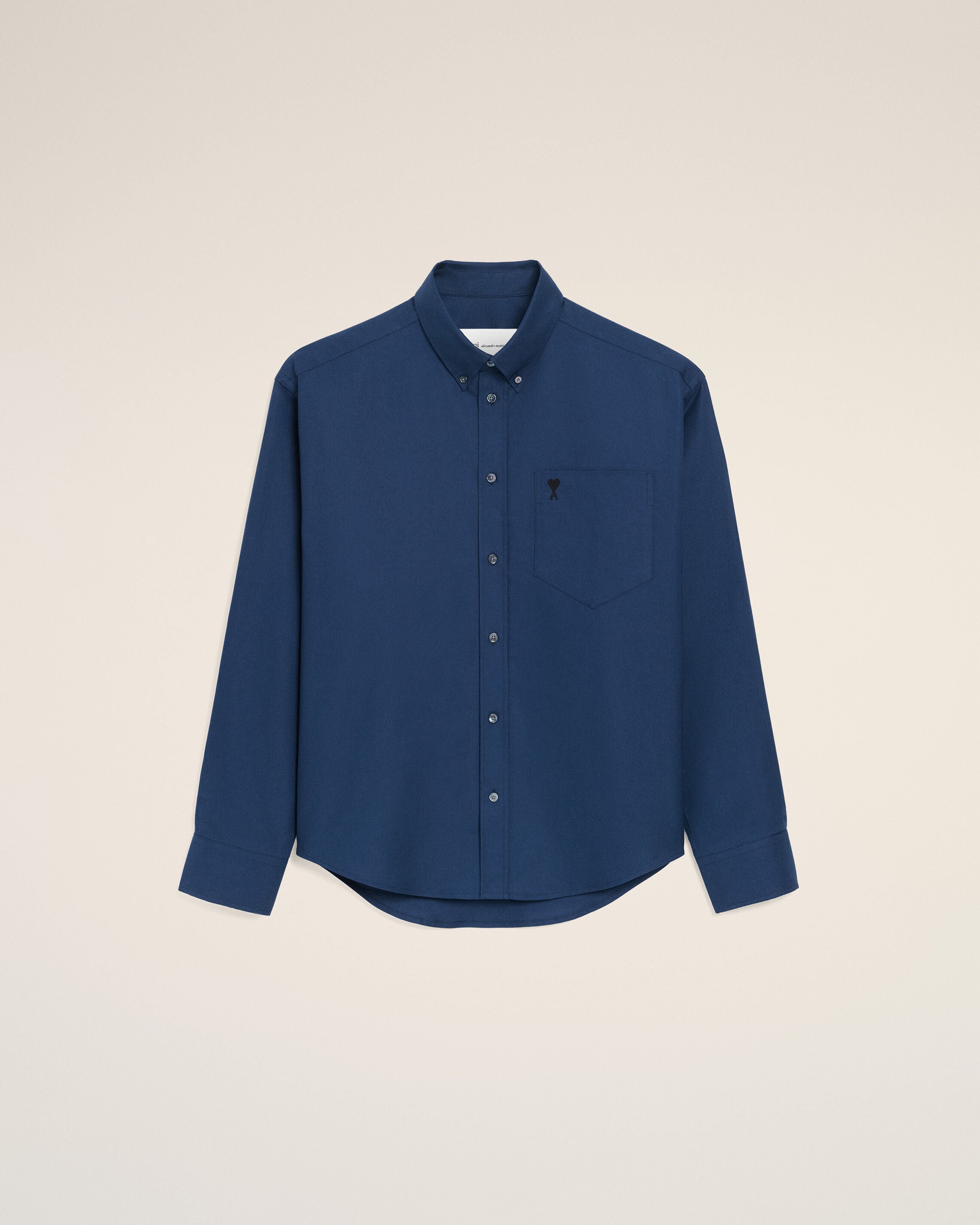 Camisa Ami De Coeur Estampada Boxy em Algodão Azul-INK | Ami Paris