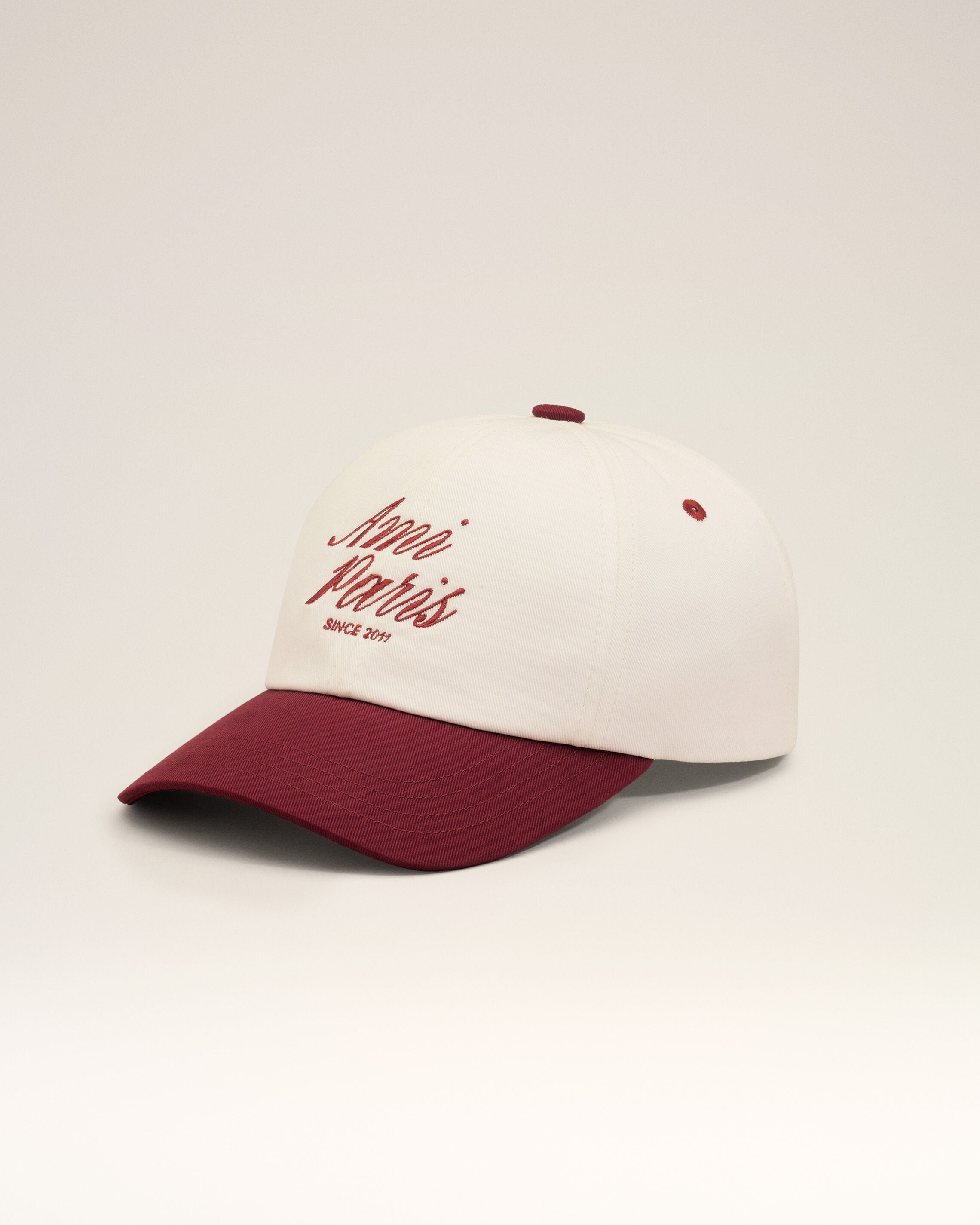 Boné de algodão bicolor vermelho e branco RUBIS/CREAM Ami Paris | Ami Paris