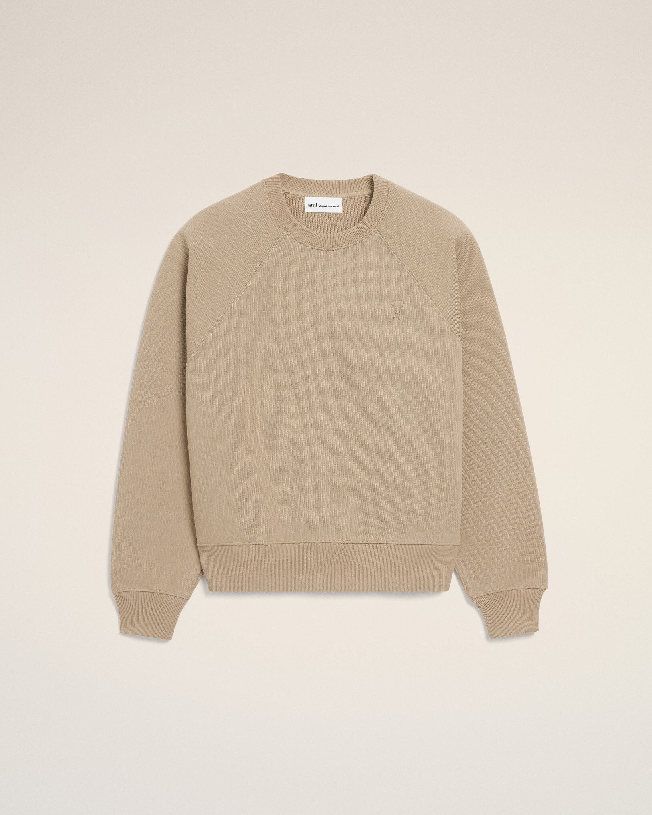 Moletom Ami de Coeur Bege em Algodão com Estampa TAUPE BEIGE | Ami Paris