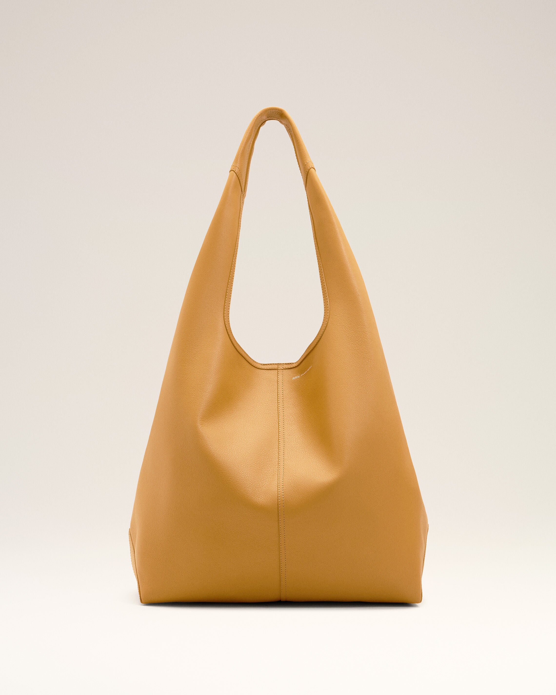 HONEY Bolsa Hóbo de Couro Taurillon Amarelo | Ami Paris