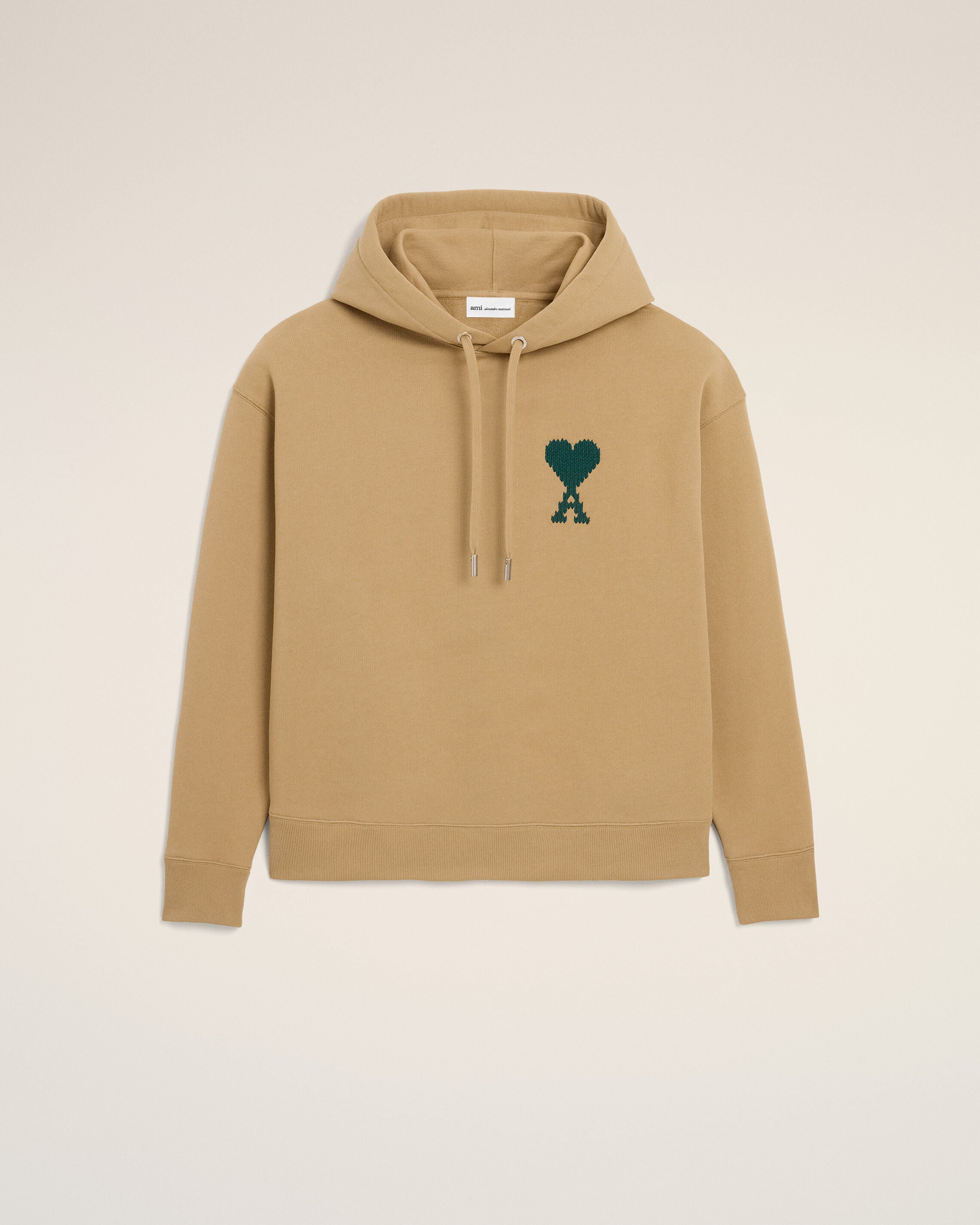CAMEL / EVERGREEN Moletom Ami De Coeur de Algodão Bege | Ami Paris